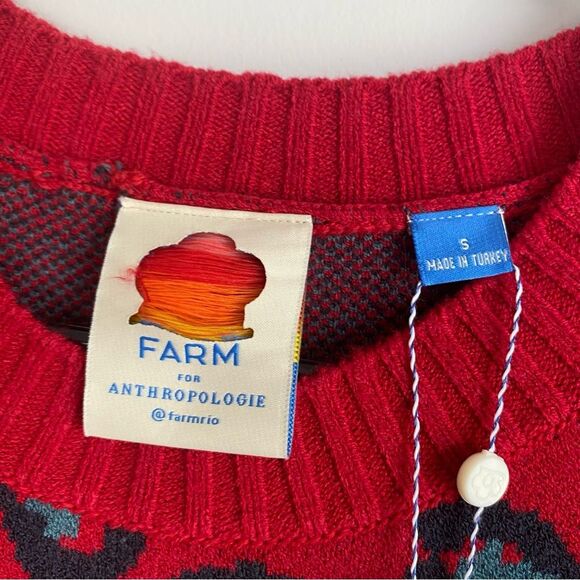 Farm Rio Blakely Tunic Sweater Dress Size Small NWT Leopard Cheetah - Picture 4 of 6